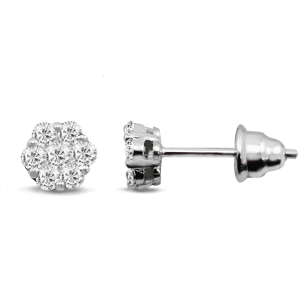 Обеци от бяло злато с Диаманти 0.46 карата